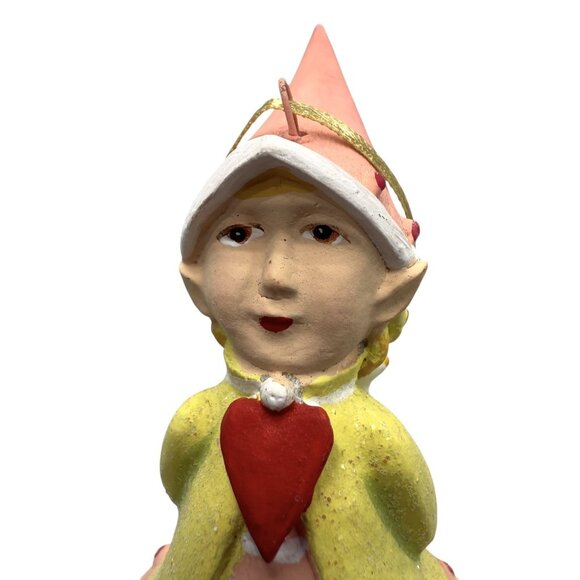 Patience Brewster Krinkles Dash Away Cupids Heart Elf Ornament - Picture 2 of 6